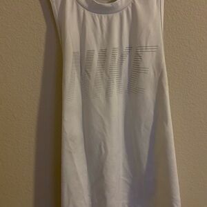 Nike White Graphic Sleeveless Shirt